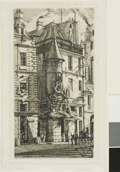 Tårn på rue de la Tixeranderie. af Charles Meryon