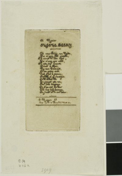 Vers tilegnet Eugène Bléry, nr. 2 af Charles Meryon