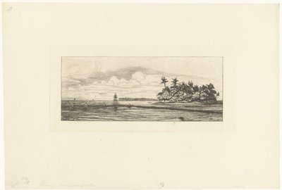 Fiskere ved Wallis-øerne i Stillehavet Oceanie: Ilots a Uvea (Valais) peche aux palmes af Charles Meryon