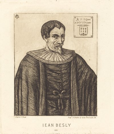 Jean Besly af Charles Meryon after Jaspar Isacsz