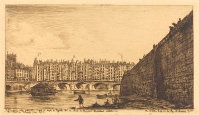 Pont-au-Change, Paris, omkring 1784 af Charles Meryon after Victor Jean Nicolle