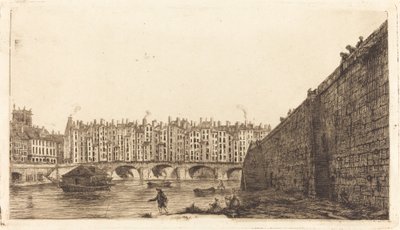 Pont-au-Change, Paris, omkring 1784 af Charles Meryon after Victor Jean Nicolle