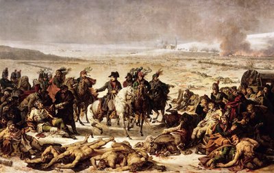 Napoleon på slagmarken ved Eylau, 9. februar 1807 af Charles Meynier