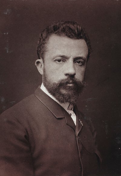 Kunstnerisk og biografisk Album, 5. Aar, Salon 1885; portræt af den belgiske maler Évariste Carpentier (1845-1922) af Charles Michelez