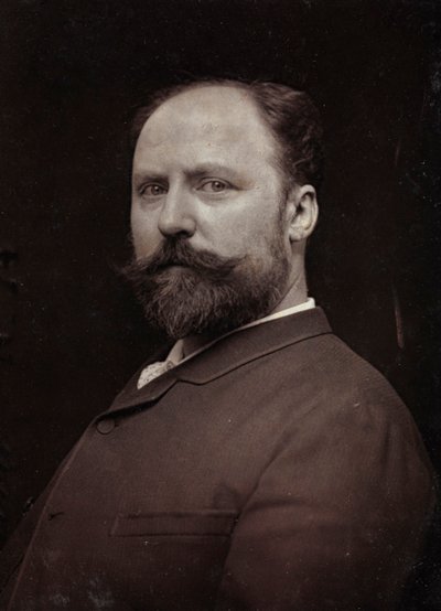 Kunstnerisk og biografisk Album, 5. Aar, Salon 1885; portræt af den franske maler Paul Louis Narcisse Grolleron (1848-1901) af Charles Michelez