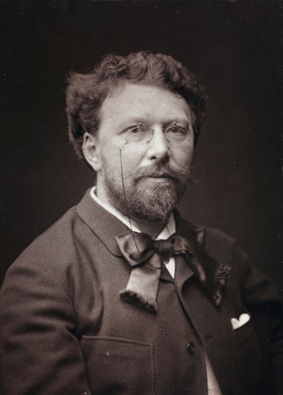 Kunstnerisk og biografisk Album, 5. Aar, Salon 1885; portræt af den franske maler Alfred-Pierre Joseph Agache (1843-1915) af Charles Michelez