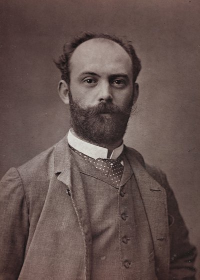 Kunstnerisk og biografisk Album, 6. Aar, Salon 1885; portræt af den franske maler Ernest Bordes (1852-1914) af Charles Michelez