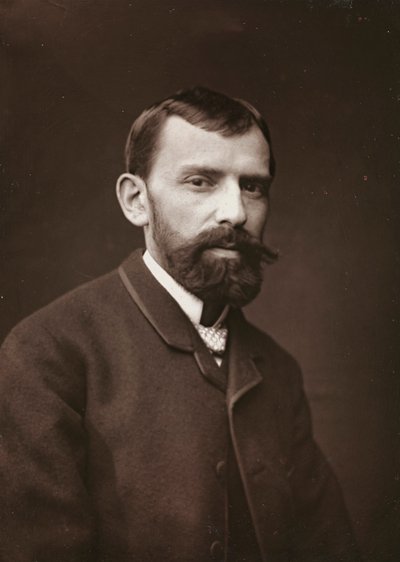 Kunstnerisk og biografisk Album, 6. Aar, Salon 1885; portræt af den franske maler Victor Gabriel Gilbert (1847-1933) af Charles Michelez