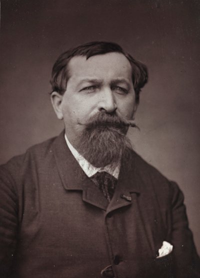 Kunstnerisk og biografisk Album, 6. Aar, Salon 1885; portræt af maleren Joseph Emile Gridel (1839-1901) af Charles Michelez