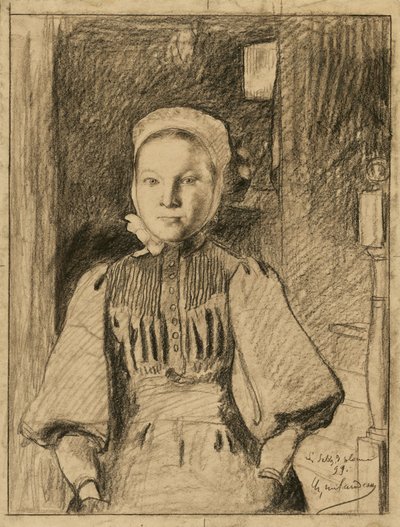 En ung bondepige fra Vendée af Charles Milcendeau