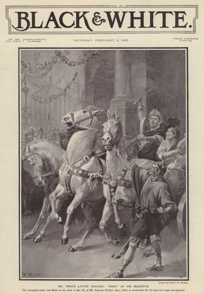 Den engelske skuespiller Herbert Beerbohm Tree medvirker i en produktion af Stephen Phillips