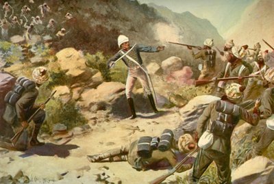 Roberts samler pionererne ved Umbeyla, 1901. af Charles Mills Sheldon