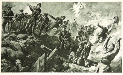 Indtagelse af de tyske skyttegrave ved Neuve Chapelle af Charles Mills Sheldon