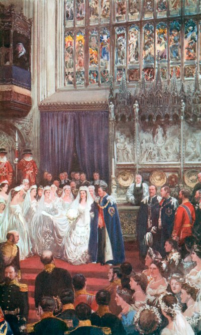 Kong Edward VII og dronning Alexandra blev gift i St. George