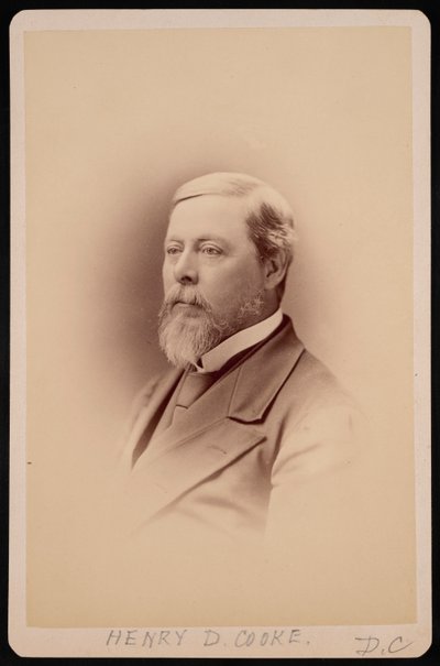 Portræt af Henry David Cooke 1825-1881, før 1881. af Charles Milton Bell