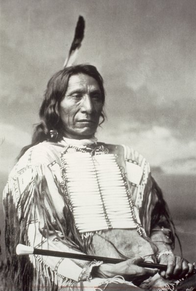 Red Cloud Chief (1822-1909) 1880 (s/h-billede) af Charles Milton Bell