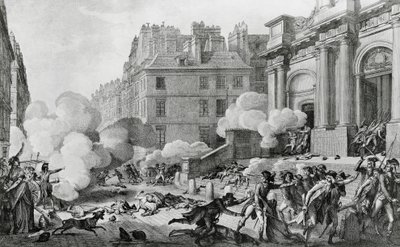 Napoleon Bonaparte (1769-1821) dæmper det royalistiske oprør foran Eglise Saint-Roch i Paris af Charles Monnet