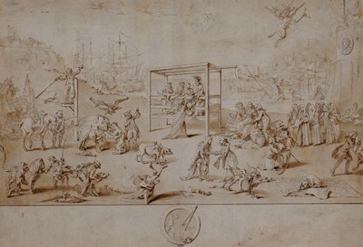 The European Race: An Allegorical Caricature on the State of Political Europe in 1738-9, dani af Charles Mosley