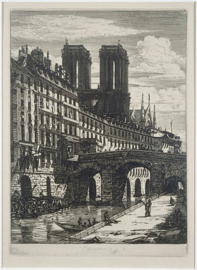 Le Petit Pont af Charles Meryon
