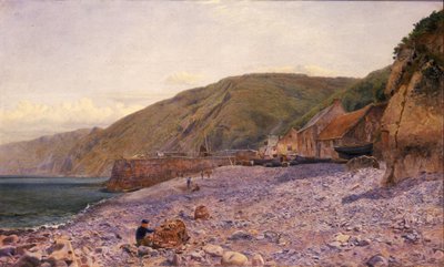Blandt singel ved Clovelly, 1864 af Charles Napier Hemy