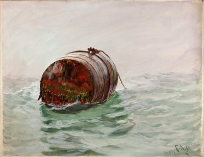 Bøje (kropsfarve og akvarel på papir) af Charles Napier Hemy