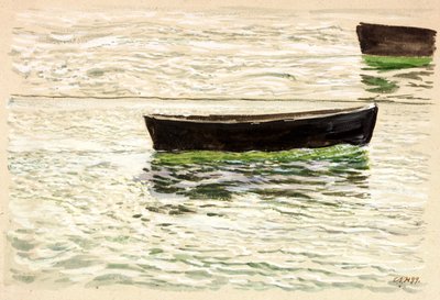 Joller (kropsfarve (brun) og akvarel på papir) af Charles Napier Hemy