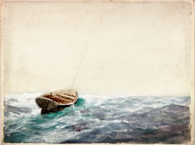 Jolle (bodycolour) af Charles Napier Hemy