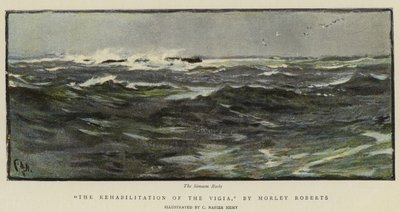 Illustration til The Rehabilitation of the Vigia, af Morley Roberts af Charles Napier Hemy