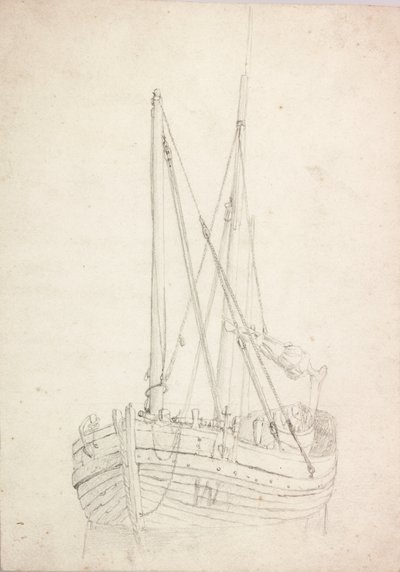 Undersøgelse af Fishing Boat af Charles Napier Hemy