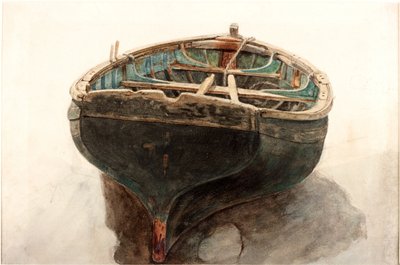Studie af en jolle (blyant og akvarel på papir) af Charles Napier Hemy