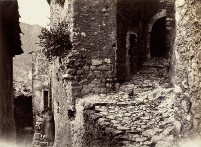 En gade i Sainte-Agnès nær Roquebrune af Charles Nègre