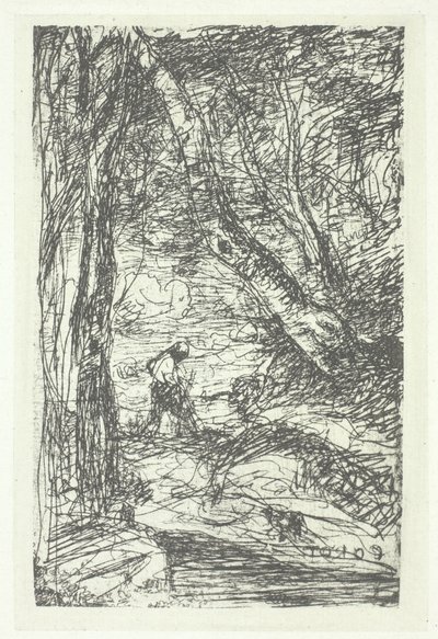 Le bucheron, muligvis 1857, trykt 1982. af Charles Nègre
