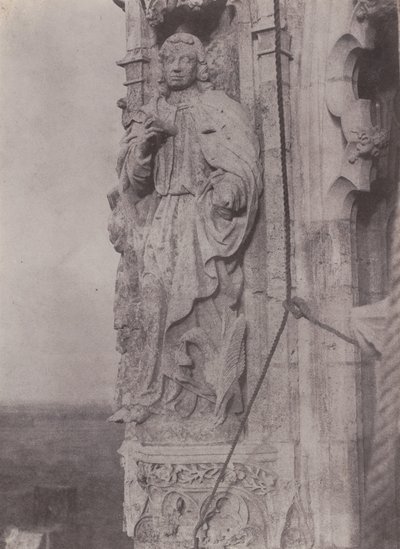 Sankt Johannes evangelisten, Chartres-katedralen, ca. 1854. af Charles Nègre