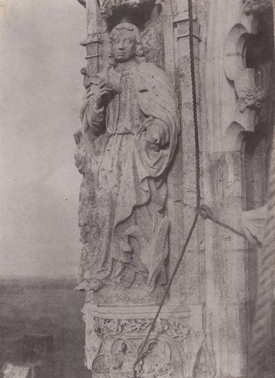 Sankt Johannes Evangelisten, Chartres-katedralen, ca. 1854 (foto) af Charles Nègre