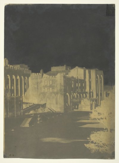 Pavens palads, Avignon, ca. 1851. af Charles Nègre