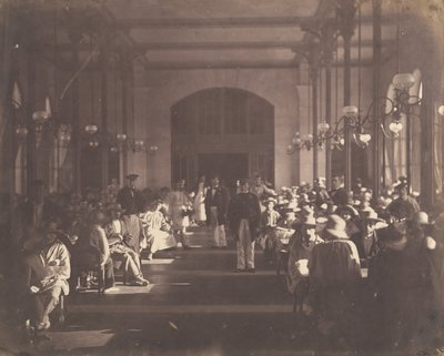 Refektoriet i det kejserlige asyl i Vincennes, 1858-59. af Charles Nègre