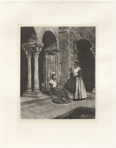 Tavle II – To Arlesiennes i Cloister of Saint-Trophime of Arles (Tavne II – To Arlesiennes i Cloister of Saint-Trophime of Arles) af Charles Nègre, André Jammes