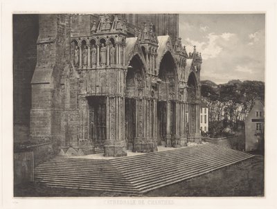 Tavle XII – Chartres Cathedral, Portico du Midi (Plade XII – Chartres Cathedral, Sydindgang) af Charles Nègre, André Jammes