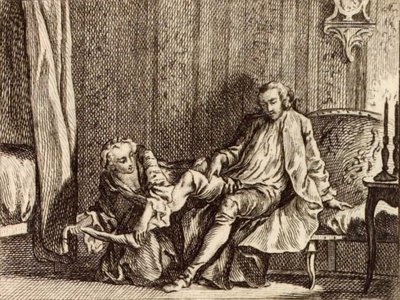 Den forelskede kurtisane af Charles Nicolas Cochin