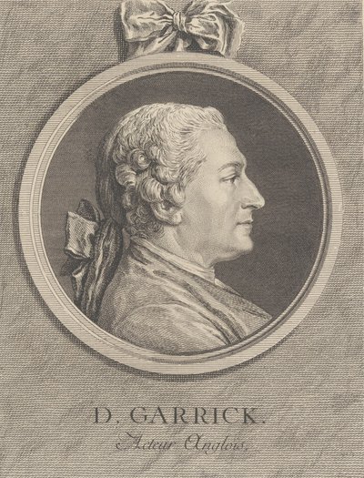 Portræt af David Garrick, 1764 af Charles Nicolas Cochin