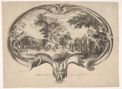 The Triumph of David, fra en fan af Jacques Callot af Charles Nicolas Cochin
