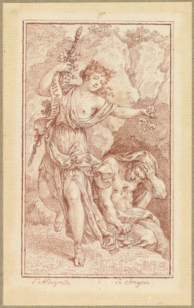 Glæde og sorg af Charles Nicolas Cochin II