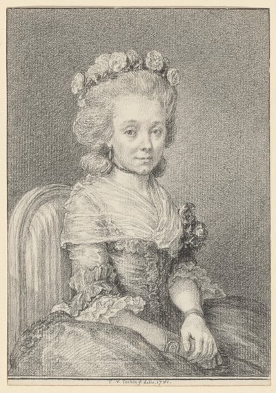 Mademoiselle Grogniard, Lady of Saint-Just af Charles Nicolas Cochin II