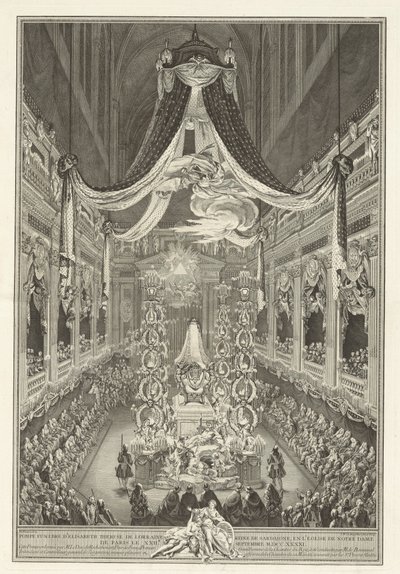 Bedemænd af Elisabeth Therese af Lorraine af Charles Nicolas Cochin II