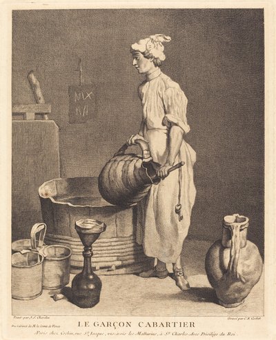 Kroejer-drengen af Charles Nicolas Cochin I after Jean Siméon Chardin