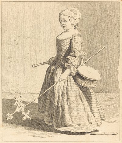 Den unge soldat af Charles Nicolas Cochin I after Jean Siméon Chardin
