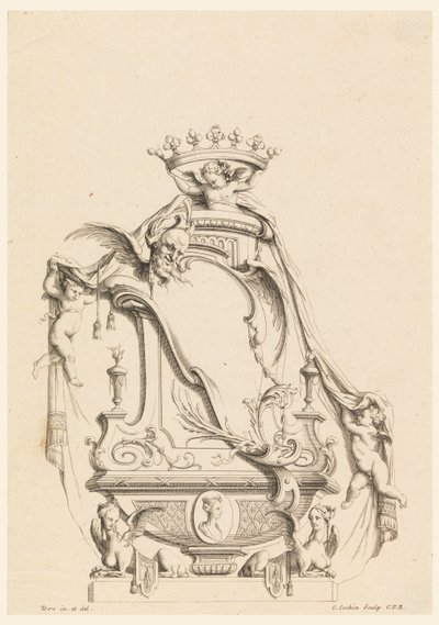 Design til patron fra "Newly Invented Cartridges" af Charles Nicolas Cochin the younger