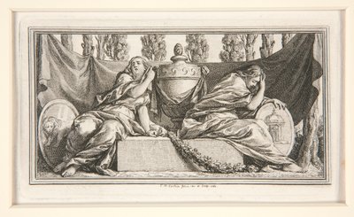 Begravelsesvignet for frue de France, hertuginde af Parma af Charles Nicolas Cochin the younger