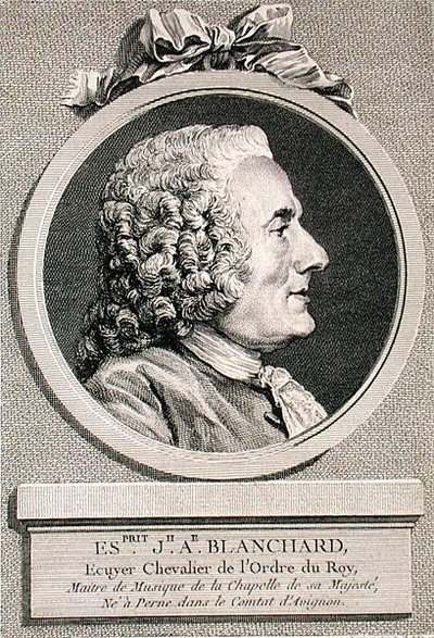 Esprit Joseph Antoine Blanchard (1696-1770) graveret af Augustin de Saint-Aubin (1736-1807) 1767 (gravering) af Charles Nicolas II (after) Cochin