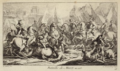 Slaget ved Muret, Frankrig, Albigensian Crusade af Charles Nicolas II Cochin